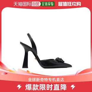 香港直邮潮奢 范思哲 女士徽标高跟鞋 Versace