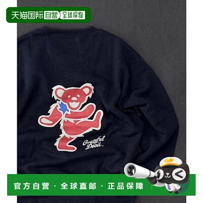 1h可退 日本直邮GRATEFUL DEAD 儿童 宽松连帽衫 色落印花设计 GF