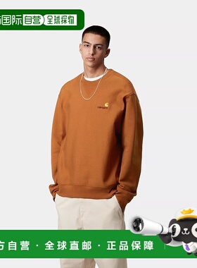 自营欧洲直邮Carhartt Wip 男士橙色棉/涤纶卫衣