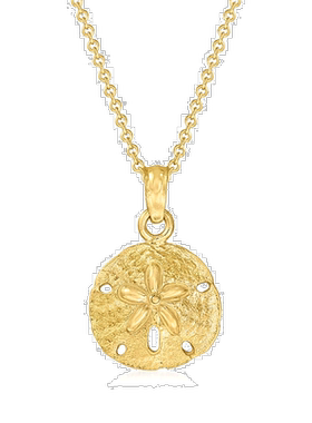 自营 Ross-Simons 14kt 黄金沙色美元吊坠项链 - 20 英寸 美国奥