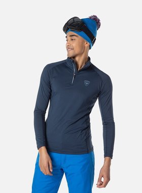 Rossignol 男士 Classique 半拉链打底衫（深蓝色）RLMML0771500L