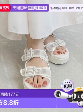 日本直邮RANDA 热固印花单字图案凉鞋 RA041BW14605厚底