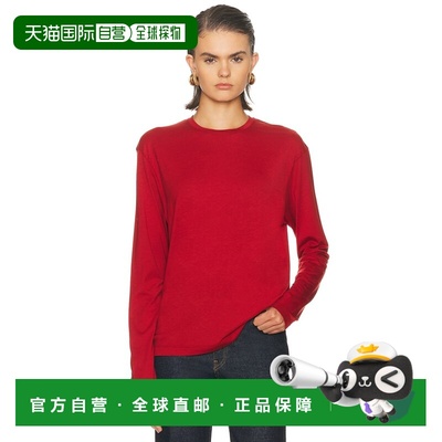 1h可退 香港直邮潮奢 toteme 女士 红色 Classic 长袖 T 恤 261WR