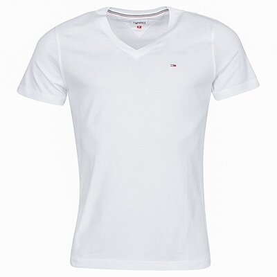 Tommy Jeans 男士 TJM ORIGINAL JERSEY TEE V NECK 短袖T恤 白色