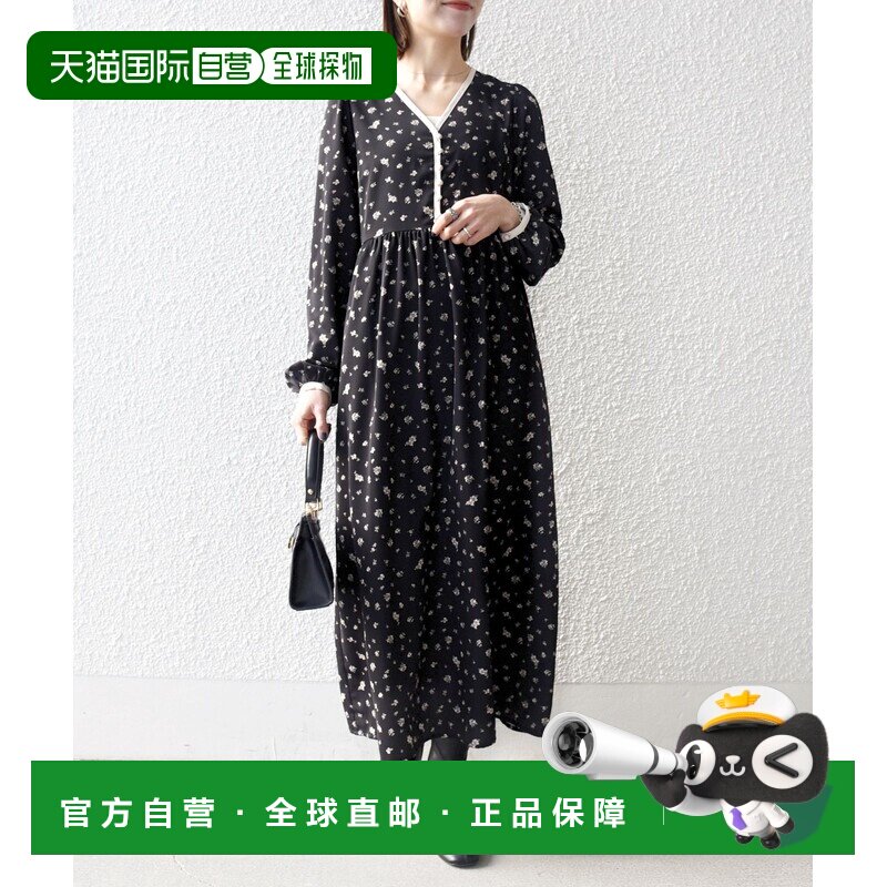 1h可退 日本直邮SHIPS any 女装 V领腰褶 花卉印花 飘逸连衣裙 72,女装/女士精品,连衣裙,淘宝优惠券,粉丝福利购,淘宝优惠卷