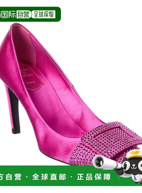 自营Roger Vivier缎面高跟鞋-粉红色 美国奥莱直发单鞋