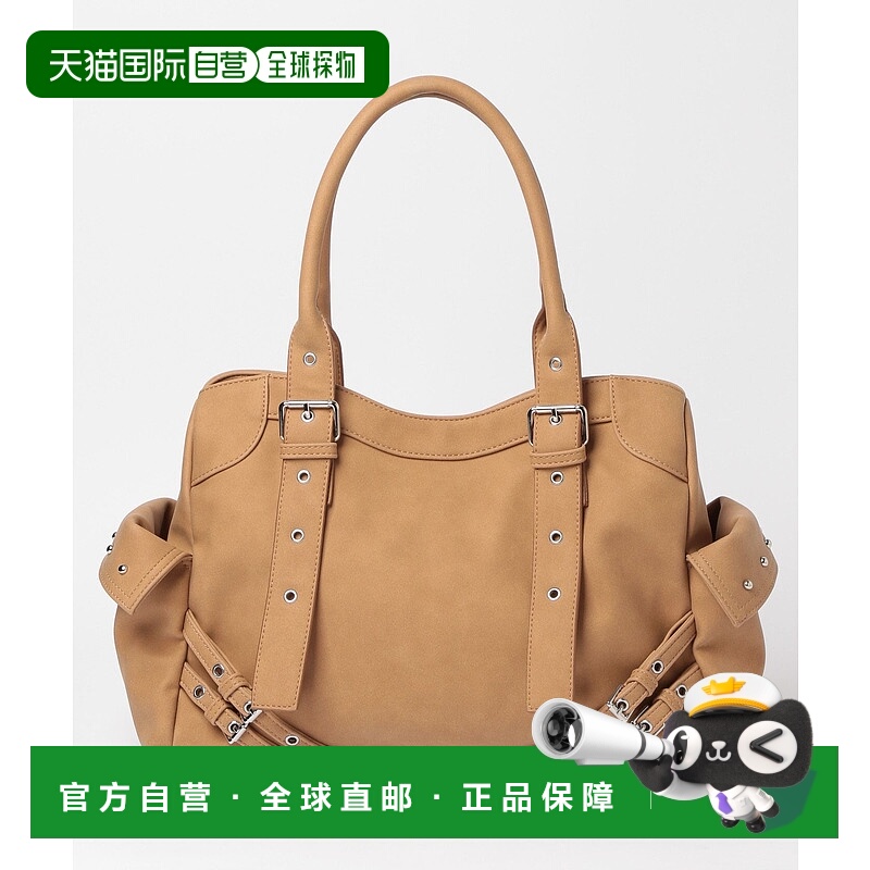 1h可退 日本直邮Heather 女装 合成皮革 时尚铆钉肩带设计 手提斜