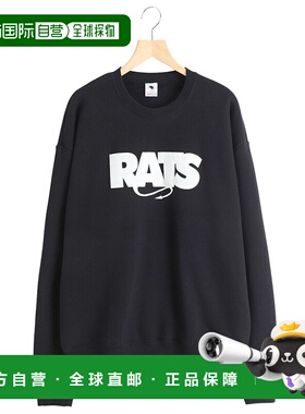 1h可退 日本直邮RATS男装宽松半拉链棉质连帽卫衣 25RTC1001