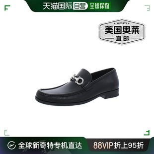 黑色 salvatore 皮革便鞋 直发 ferragamo男式 美国奥莱