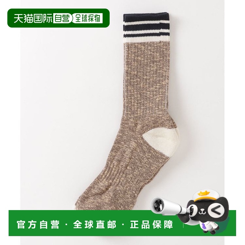 1h可退 日本直邮SHIPS 男士休闲风格三线条纹舒适短袜 118031079