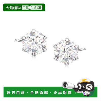 自营Ross-Simons Moissanite Stud Earrings in Sterling Silver