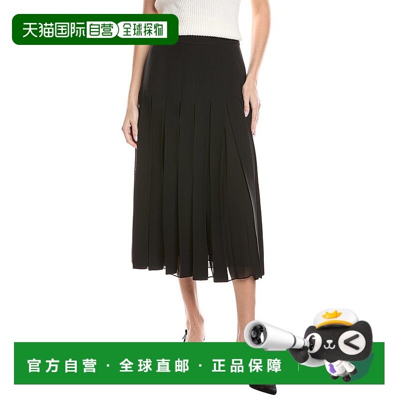自营Lafayette 148 New York Box Pleat Wool & Silk-Blend Midi