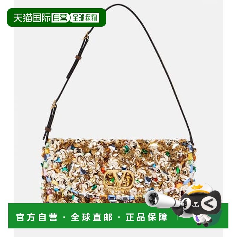 香港直邮valentino 华伦天奴 女士 Vain 柔软迷你皮革饰边亮珠片,箱包皮具/热销女包/男包,通用款女包,淘宝优惠券,粉丝福利购,淘宝优惠卷