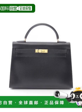 1h可退 日本直邮中古Hermes爱马仕女包A级95新Kelly32凯利32牛皮