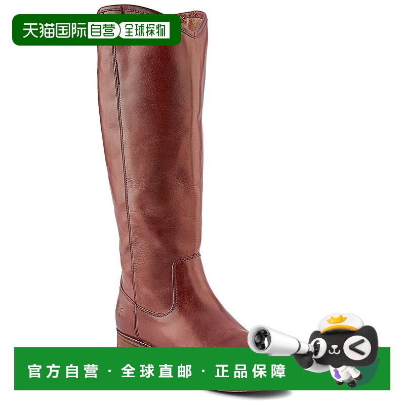 自营 Frye Melissa皮靴-棕色 美国奥莱直发长筒靴女靴