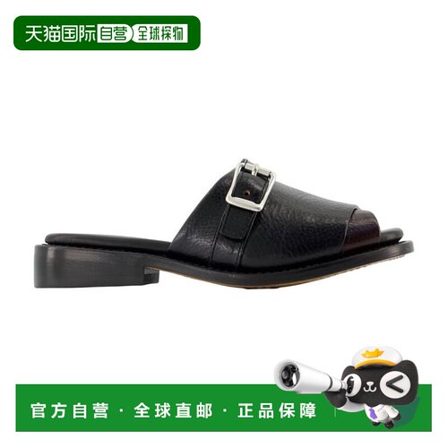 香港直邮Our Legacy 女士 GINZA 皮质黑色凉鞋 A2267GDBLACK