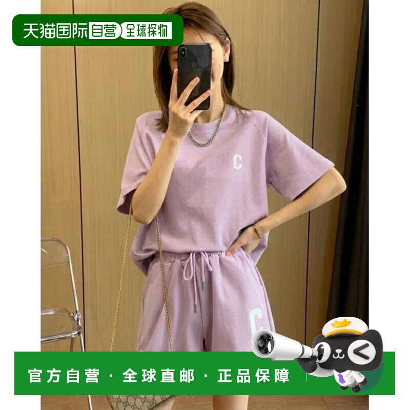 日本直邮CHEER 女士 薄款休闲套装（短袖上衣+侧开衩短裤） M4260