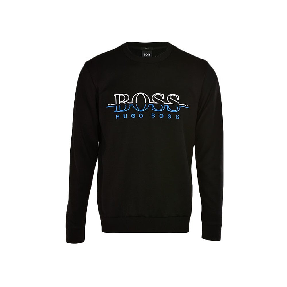 HUGO BOSS 雨果博斯 /男款时尚休闲字母LOGO提花圆领长袖棉质卫衣