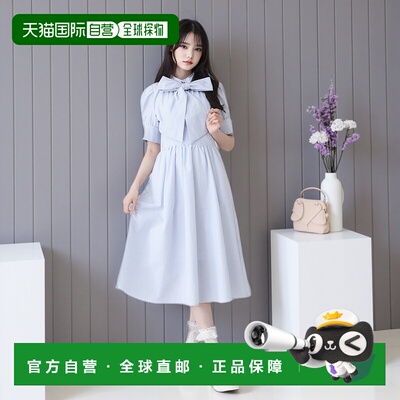 1h可退 日本直邮DearMyLove女装棉质蓬松蝴蝶结连衣裙 535537