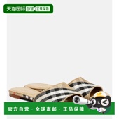 香港直邮潮奢 Sloane Burberry 1h可退 巴宝莉 女士 格纹凉拖凉鞋