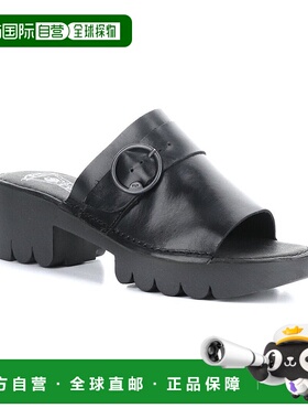 自营FLY London Eple 皮革穆勒鞋 - 黑色 美国奥莱直发女鞋单鞋