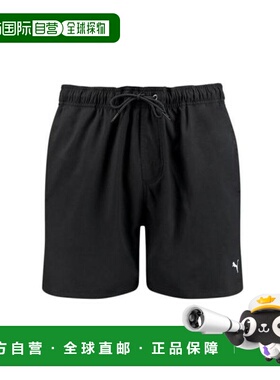 日本直邮PUMA 中长款泳裤 907660 黑色