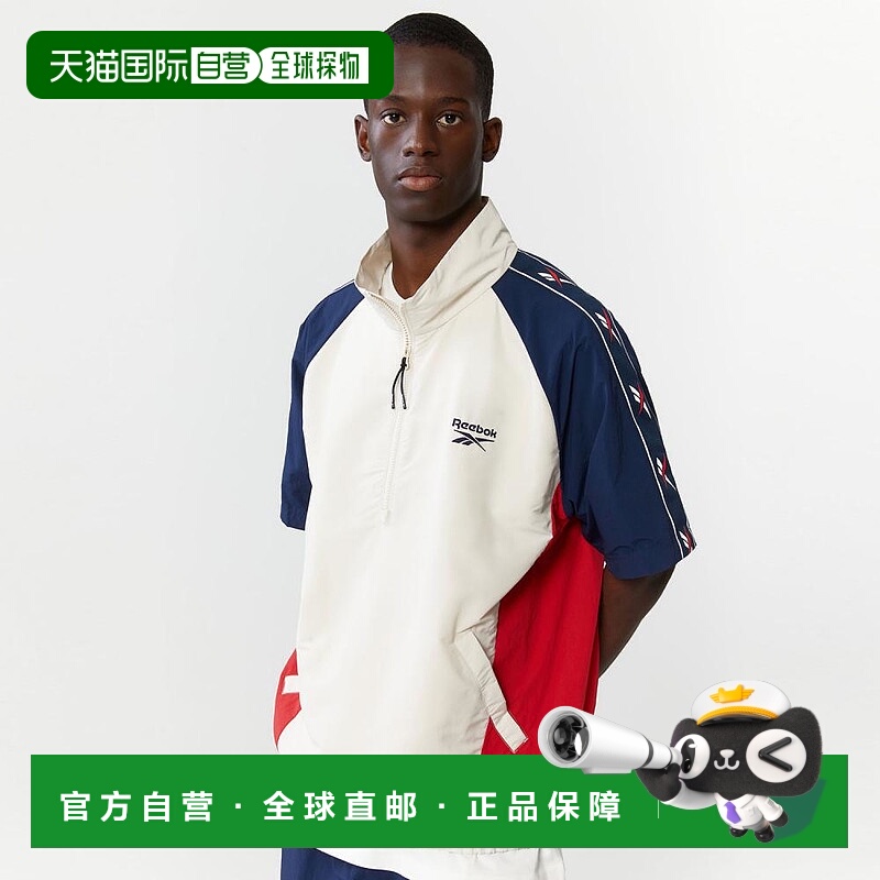 韩国直邮Reebok Vector Block 立领舒适防风百搭透气短袖夹克外套