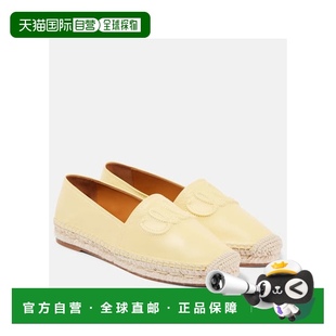 蔻依 Chloe 女士 Isla 1h可退 皮质帆布面凉鞋 香港直邮潮奢