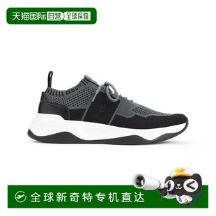 美国奥莱直发 黑色 自营 berluti黑色和灰色纺织运动鞋