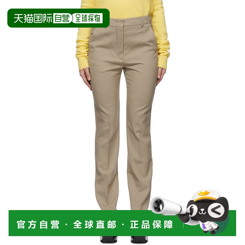 1h可退 香港直邮Sportmax 斯宝麦斯 女士 卡其色 Simone 长裤 213