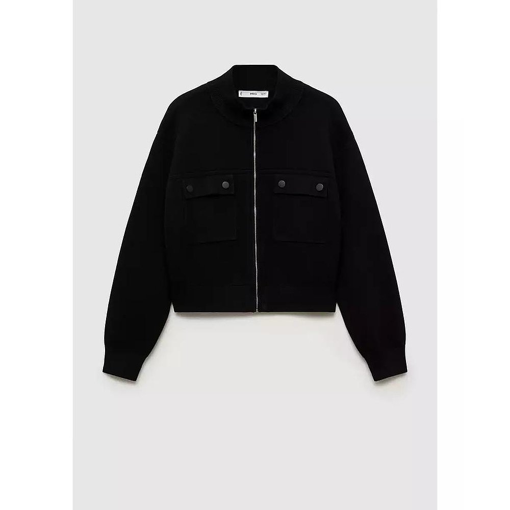 美国直邮MANGO 女装口袋针织夹克 短外套 时尚百搭 适合多场合