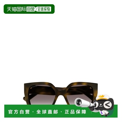 1h可退 香港直邮Gucci 古驰 女士 徽标太阳镜 GG1300S brown棕色