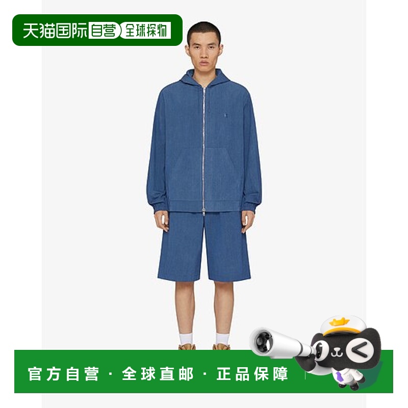 香港直邮Givenchy 长袖连帽拉链卫衣 BM017T1YGH纪梵希帽衫连帽衫