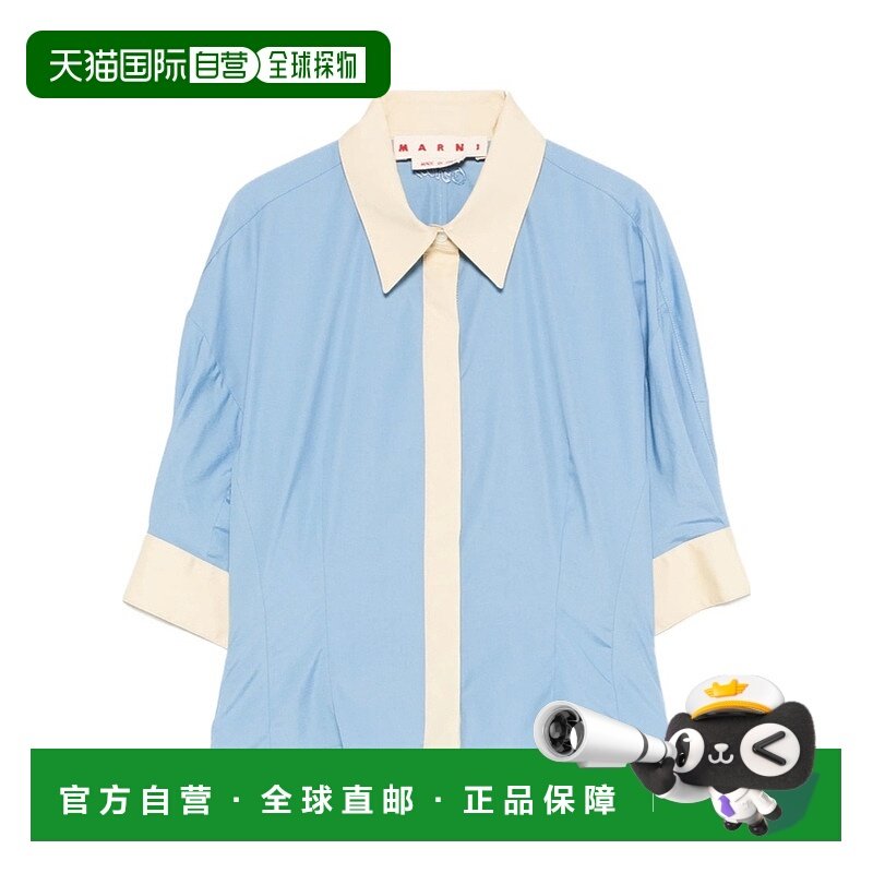香港直邮MARNI 女士衬衫 CAMA0674QSUTC22300B31 SS2026 蓝色