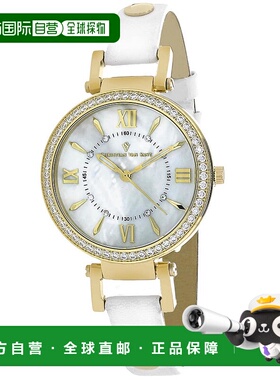 自营Christian Van Sant女式白色MOP表盘手表-白色拖把 美国奥莱