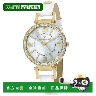 自营Christian Van Sant女式白色MOP表盘手表-白色拖把 美国奥莱