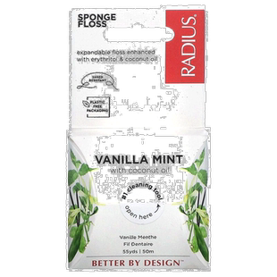 香港直邮Radius海绵牙线香草薄荷味清洁牙齿防蛀牙50米正品