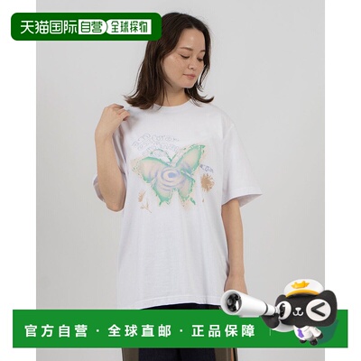 日本直邮NERDY 梦幻蝴蝶短袖T恤 [NE8621EU001013] 黑色