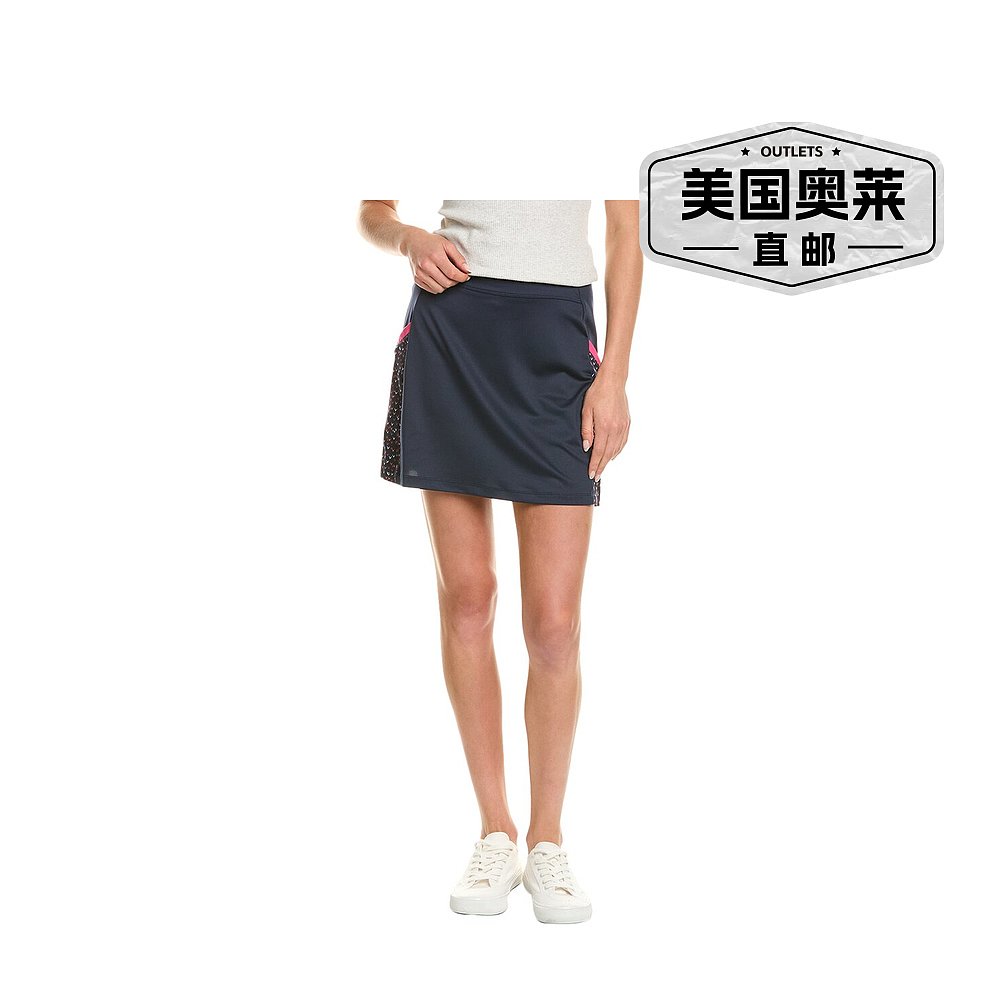 自营Callaway womens  Chevron Print Blocked Skort, XL, Blue