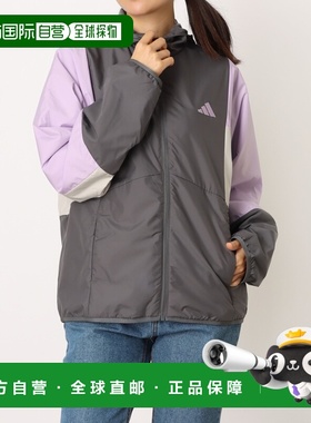 日本直邮阿迪达斯女士 Tram 防风夹克宽松版型撞色设计KA0937（灰
