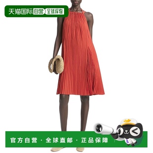 Line Pintuck Dress 美国奥莱直发 自营Vince red Pleated