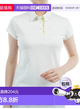 日本直邮Admiral GOLF 女士跳舞logo短袖polo高尔夫衫 ADLA524-WH