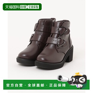 1h可退 日本直邮NUOVO 儿童 女孩风短靴 轻量鞋底 内侧拉链设计 6