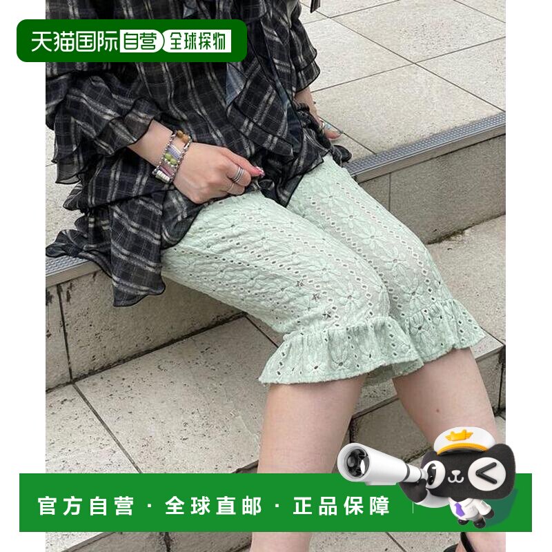 日本直邮官方授权 CIAOPANIC 弹力蕾丝七分裤/骑行裤休闲裤阔腿裤图片