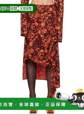 1h可退 香港直邮潮奢 Jade Cropper 女士 酒红色 & 橙色 Asymmetr