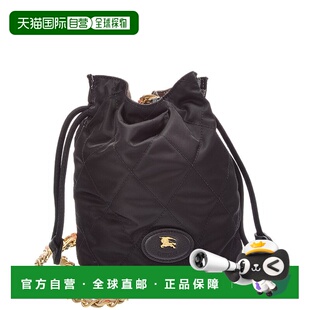 自营Burberry Horseshoe Quilted Canvas Bucket Bag - black 美