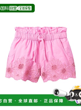 自营janie and jack珍妮和杰克刺绣花朵下摆短款-粉红色 美国奥莱