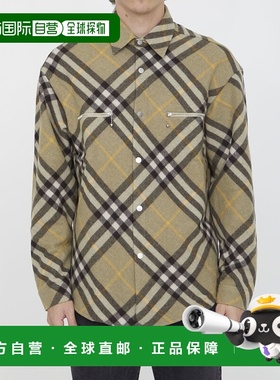 香港直邮BURBERRY 男士衬衫 8076470B7363 AW2023 绿色 Printed w
