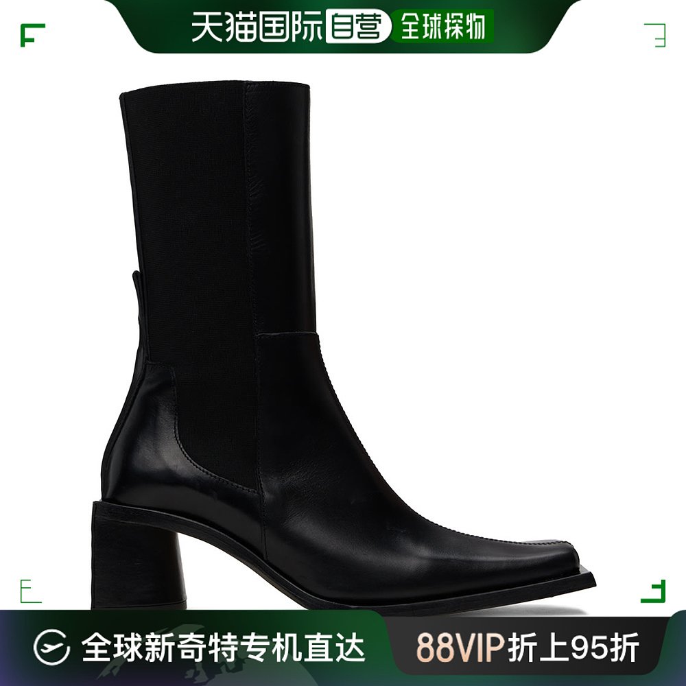 香港直邮潮奢 miista 女士 黑色 minnie 中筒靴 mi