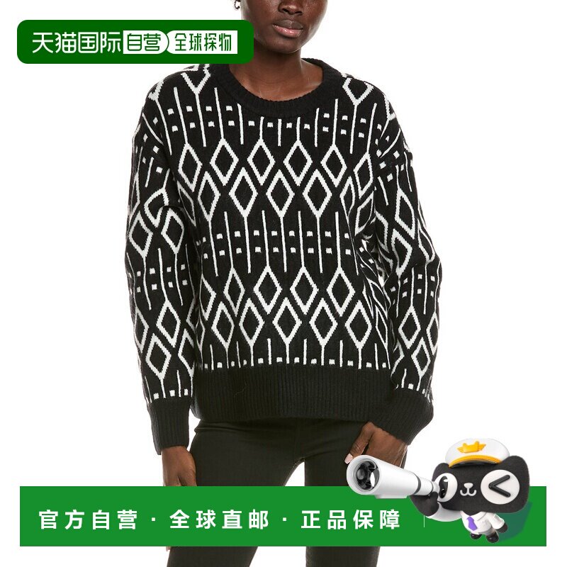 自营Vince Camuto Jacquard Sweater - Black 毛衣美国直发奥莱